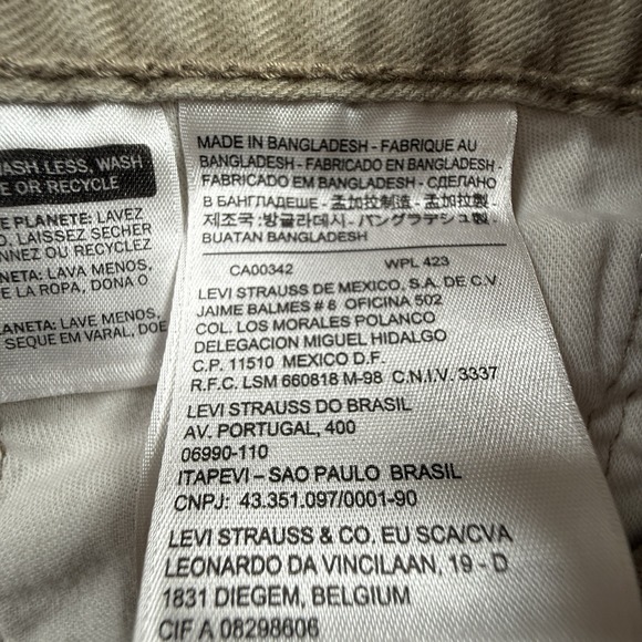 Levi's 514 Jeans Men's 34x36 Tan Khaki Beige Straight Leg  Denim Jeans - Picture 6 of 9